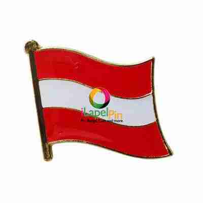zinc alloy gold flag badges suppliers - iLapelpin.com 1
